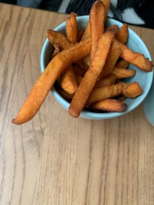 sweet potato fries  at Bella Italia in Edinburgh