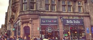 Outside at Bella Italia in Edinburgh