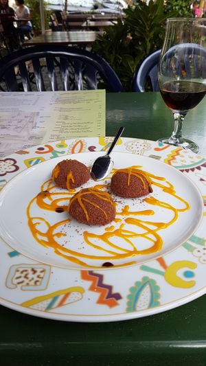 Cocoa mochi at Vegan Chay in Munich