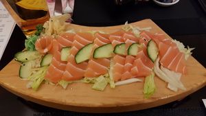 Vegan sashimi at Vegan Chay in Munich