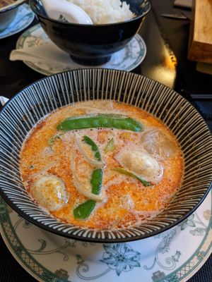 Coconut milk soup (starter) at Vegan Chay in Munich