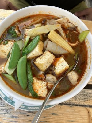 Pho tom yum  at Vegan Chay in Munich