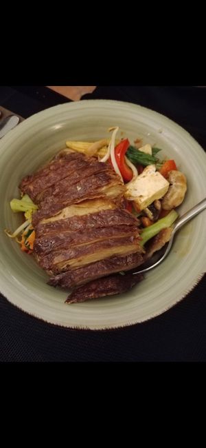 Vegan "duck" :) at Vegan Chay in Munich