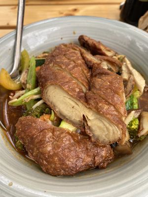 Duck with Chili and lemongrass  at Vegan Chay in Munich