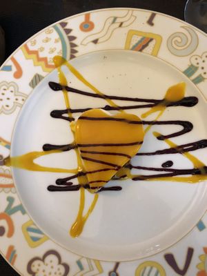 Cocos-Mango Panna Cotta at Vegan Chay in Munich