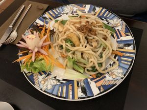 Gebratene Udon Nudelpfanne  at Vegan Chay in Munich