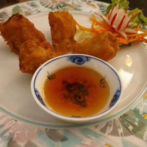 Spring rolls at Vegan Chay in Munich