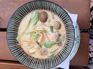 Coconut starter soup 🍜  at Vegan Chay in Munich