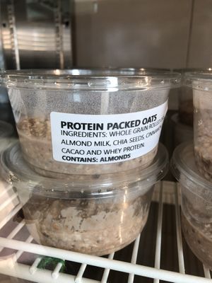 Overnight oats at JuiceUs in Brownsville