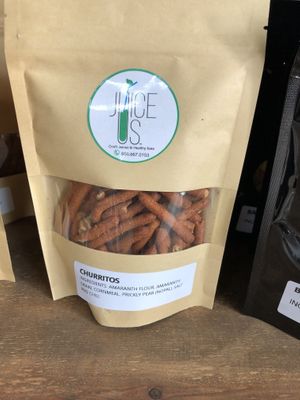 Mini Savory churritos at JuiceUs in Brownsville