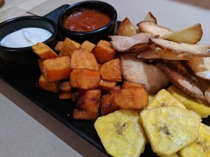 Chips at Melocotón Vegan Burger in Barcelona