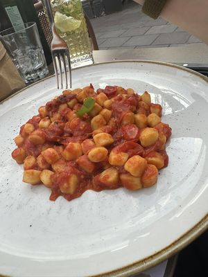Gnoccis with tomato and basil sauce  at Tango in Lugano