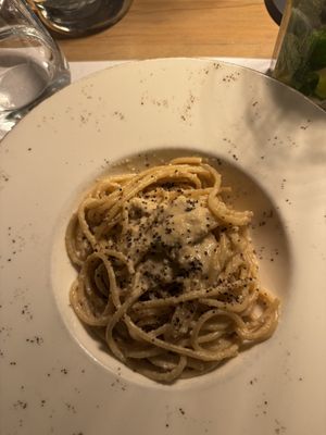 Pasta scacio e pepe  at Argentino in Lugano