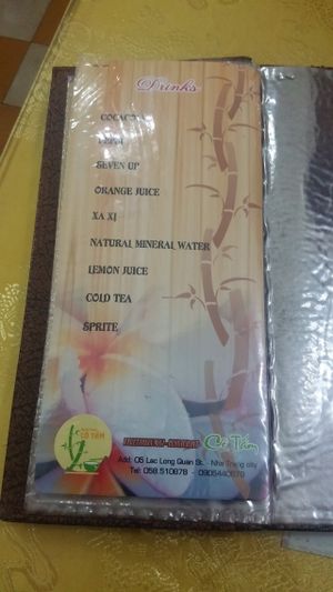 Menu6 at Co Tam in Nha Trang