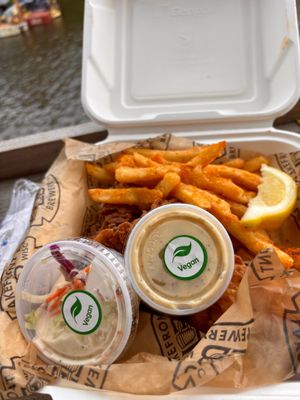 Vegan “fish” fry at Lakefront Brewery in Milwaukee