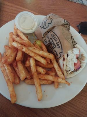 vegan gyro at Lakefront Brewery in Milwaukee