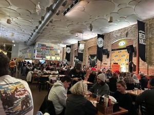 Such a fun place with live bands  at Lakefront Brewery in Milwaukee