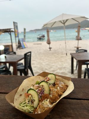 Vegan tempeh wrap  at Chillout Cafe & Craft in Perhentian Islands
