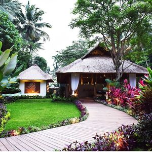 Be sure to arrive around sunset to walk thru the fruit and vegetables garden.  at Sacred Rice in Ubud