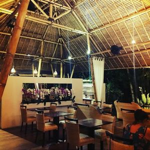 Boutique dining in the ricefields.  at Sacred Rice in Ubud