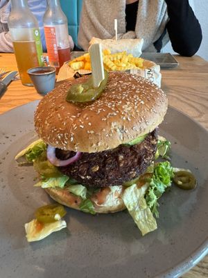 Veganer Jack-Jalapeño Burger  at Flotten Happen in Langeoog