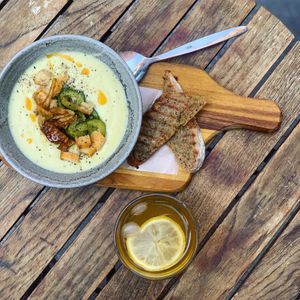 Lunchtime, soup at Bruket Kaffebar in Helsingborg