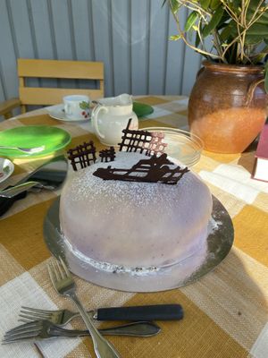 Vegan Blueberry cake from Bruket Kaffebar! 😍  at Bruket Kaffebar in Helsingborg