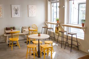 interiör. Bruket kaffebar och kafé.  at Bruket Kaffebar in Helsingborg