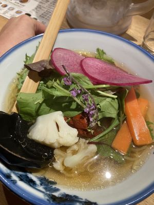 Rainbow Ramen. The one vegan ramen.  at Afuri - Ebisu in Tokyo