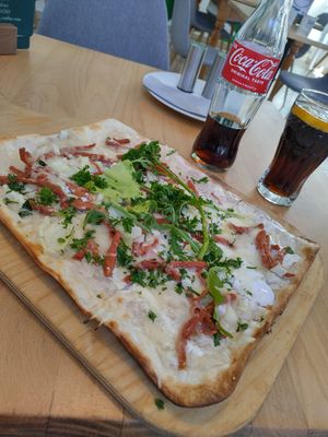 Vegan Flammkuchen Elsässer Art at Stadtflair in Koblenz