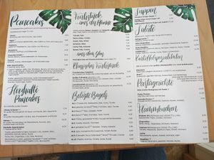 The menu at Stadtflair in Koblenz