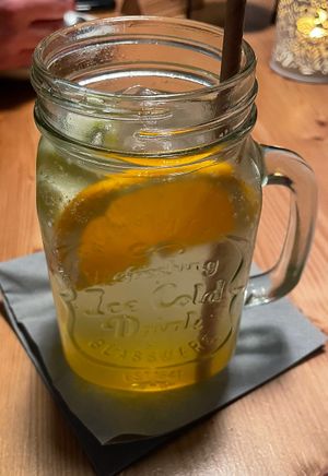 Selfmade maracuya-ginger-lime lemonade  at Stadtflair in Koblenz