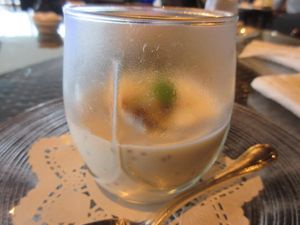 Soy yogurt for dessert  at Cafe Tosca in Yokohama