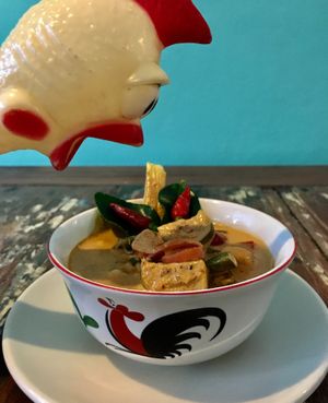 Red Vegetable Curry 100% VEGAN 🌱  at Laughing Chicken in Sanur