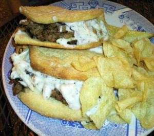 Tempeh Reuben at Brick Road Pizza Co in Grand Rapids