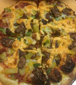 Vegan pizza at Brick Road Pizza Co in Grand Rapids