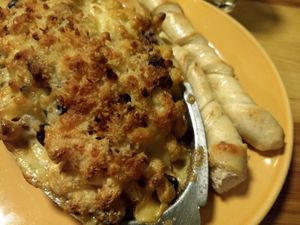 Mac & cheese (vegan) at Brick Road Pizza Co in Grand Rapids