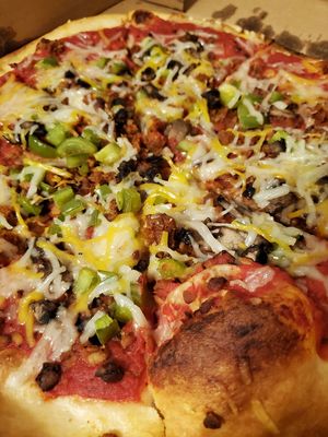 Vegan pizza! at Brick Road Pizza Co in Grand Rapids