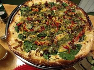 Vegan tempest pizza at Brick Road Pizza Co in Grand Rapids