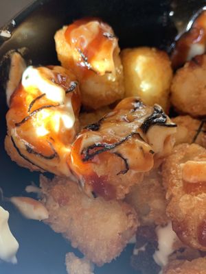 Vegan tatter tots at Aburaya in Oakland