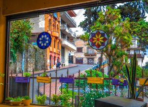 Great view of river and city at Funky Sauce in Cuenca