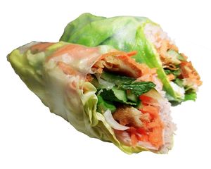 Vietnamese rice paper wraps vegan at Eethuis Sita in Hoorn