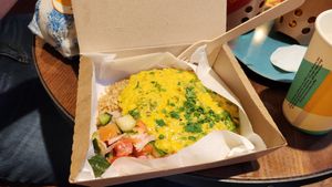 Dahl rice box at LEON - Strand in London