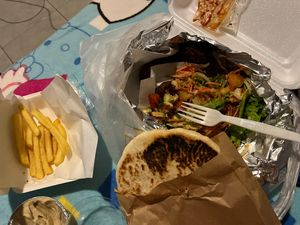 Falafel salad plate  at Falafel Factory in Koh Samui