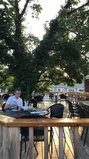 Outdoor seating in summer : ) at Duneland Pizza in Chesterton