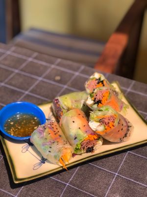 Vegan spring rolls  at Ellie's Cafe in Hoi An