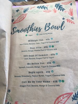 Menu at Ellie's Cafe in Hoi An