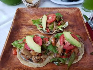 Veggie panuchos at El Atrio del Mayab in Valladolid