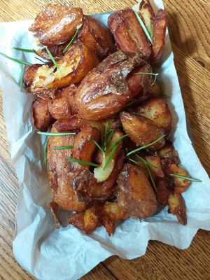 Roast potatoes at La Piuma in Sherborne