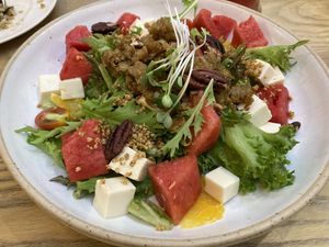 Crab meat watermelon salad at On the Table in Pattaya